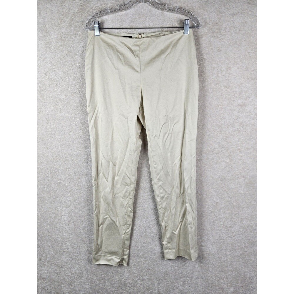 Ralph Lauren Women's Flat Front Zip Back Cotton Blend Pants Size 6